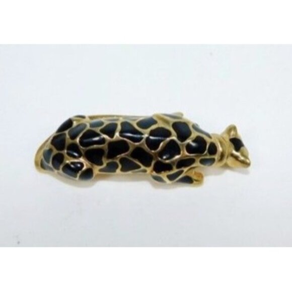 7/2441 Vintage Gale Hayman Enameled Leopard Pin/Brooch- Missing Pin- 3 - Picture 3 of 4
